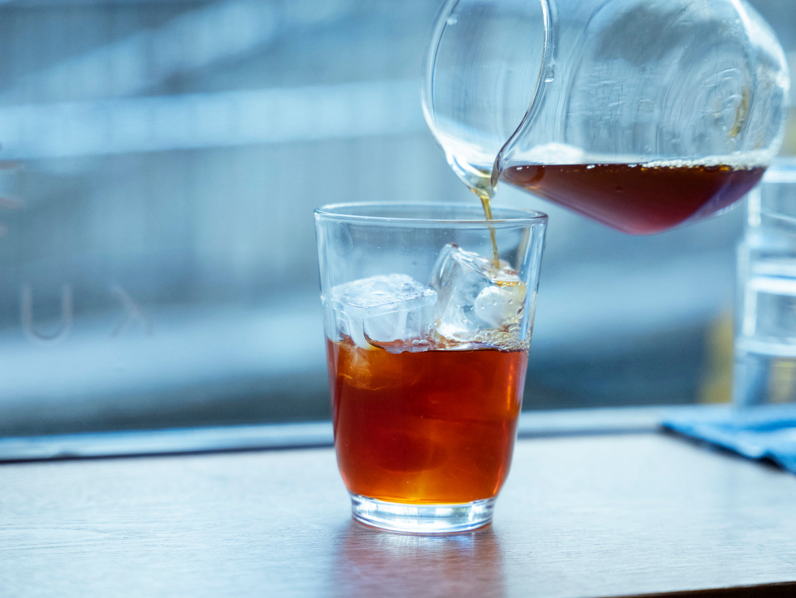 Japanese brew guide on iced pour-over coffee